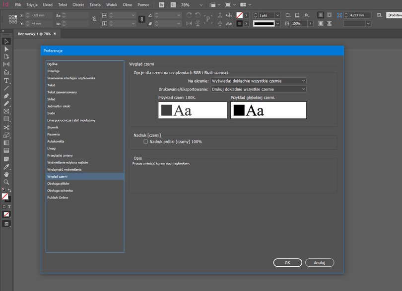 Ustawienia w programie